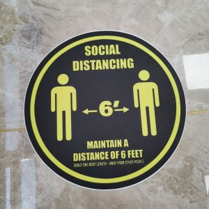 Round Control Social Distancing Stickers Pvc Vinyl